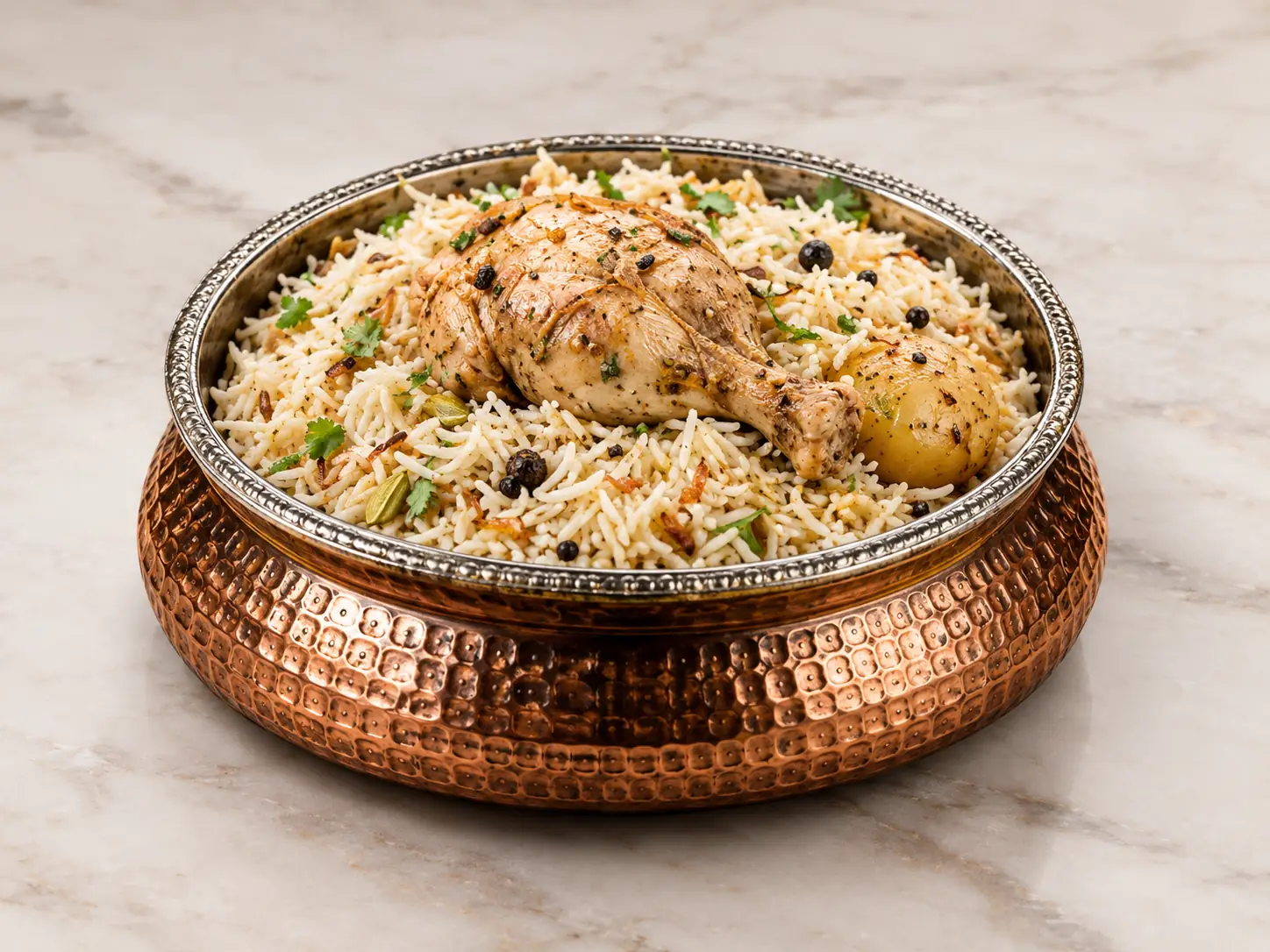 Chicken White Biryani – 1 KG Deg