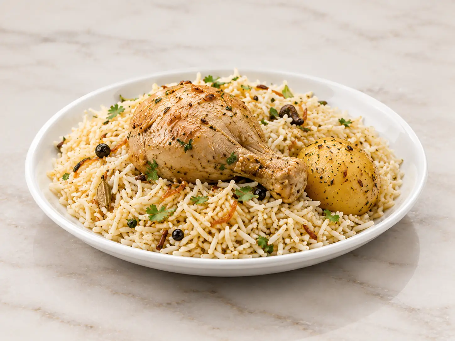 Chicken White Biryani – 500 Gram