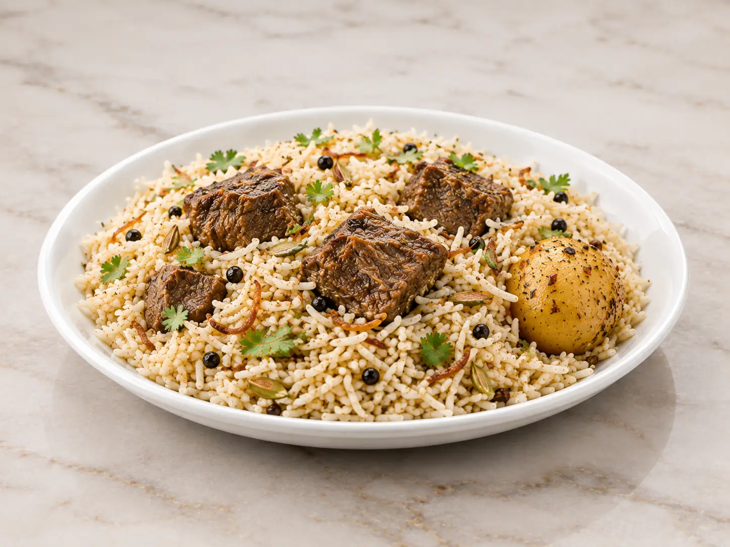 Beef White Biryani – 500 Gram